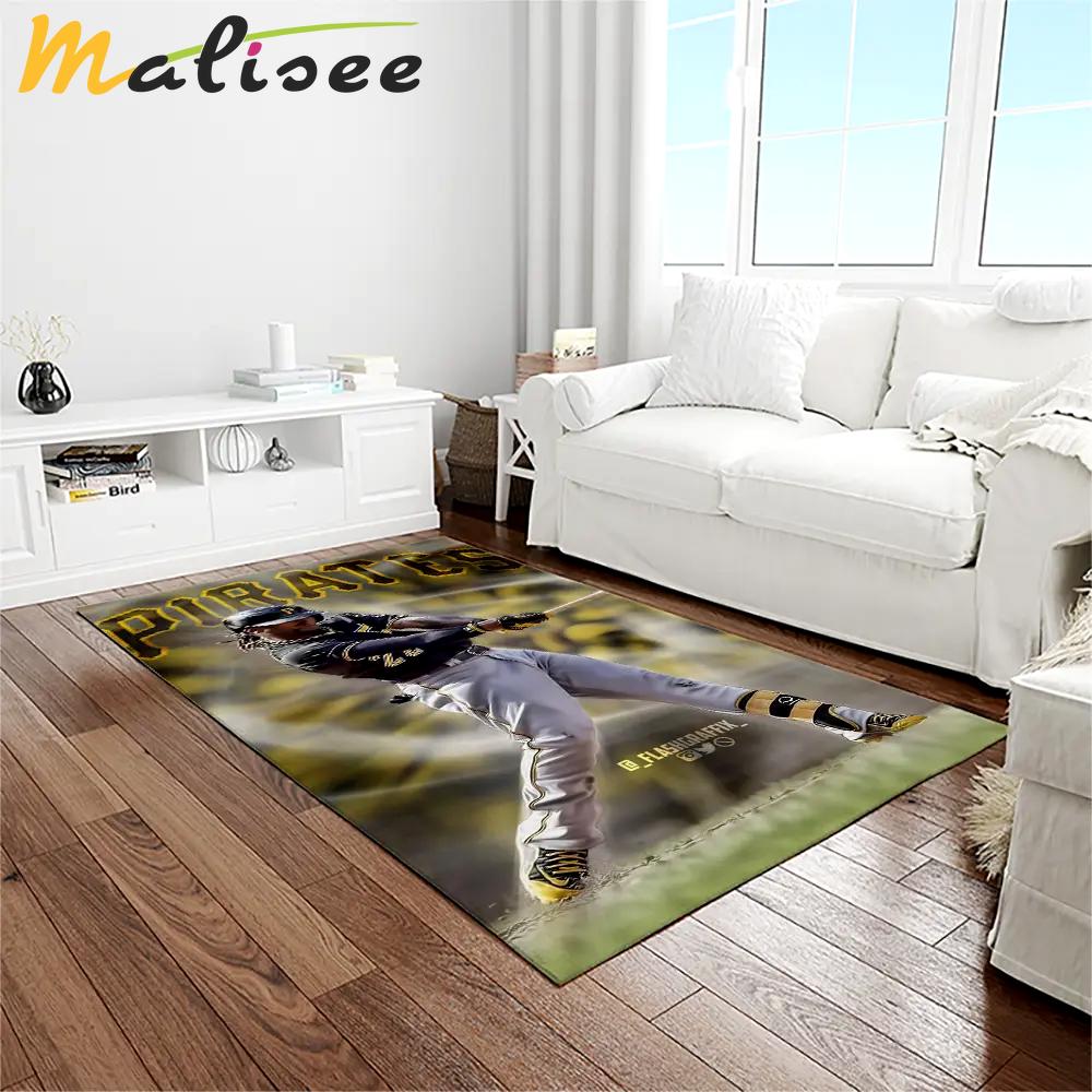 Mlb pittsburgh pirates baseball team logo rectangle area rug pp47 Rectangle Rug