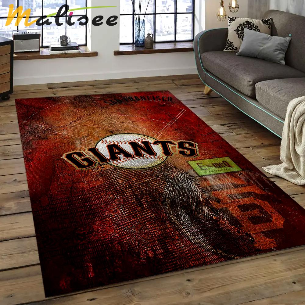 Mlb san francisco giants baseball team logo rectangle area sfg17 Rectangle Rug