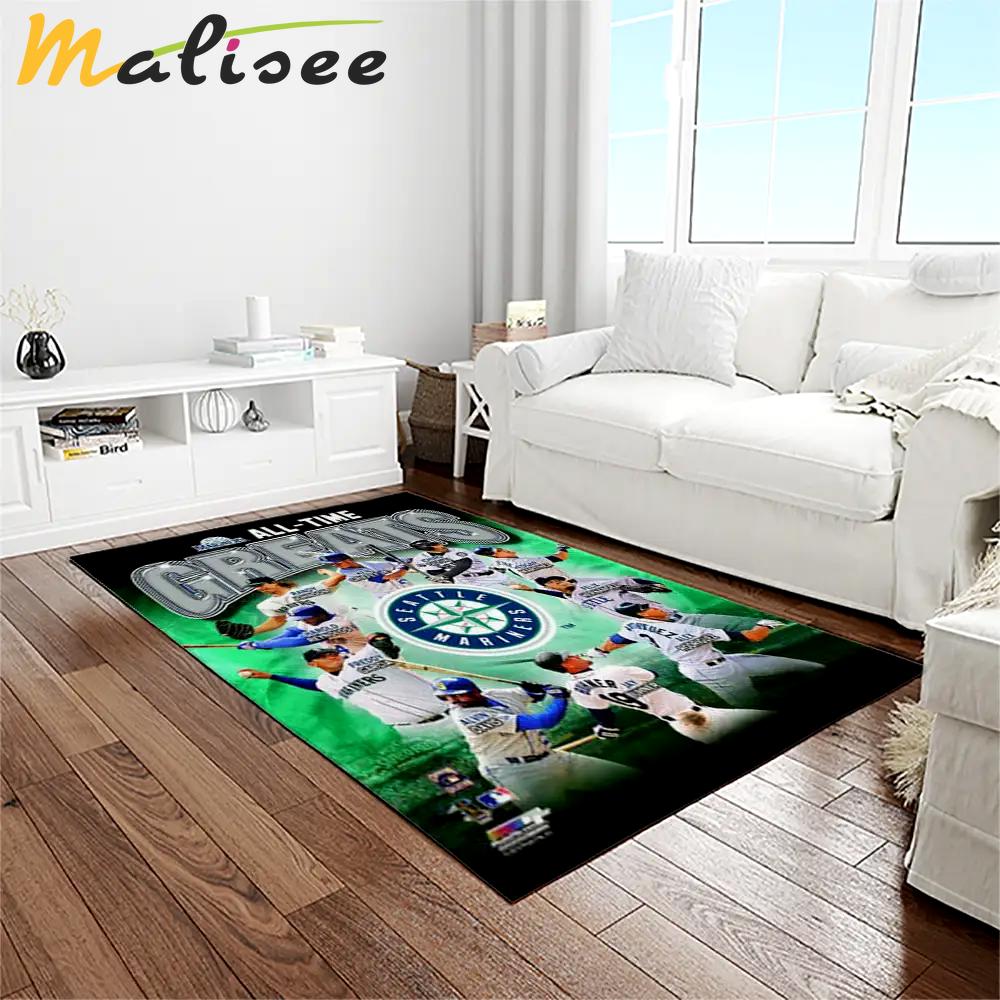 Mlb seattle mariners baseball team logo rectangle area rug sm47 Rectangle Rug