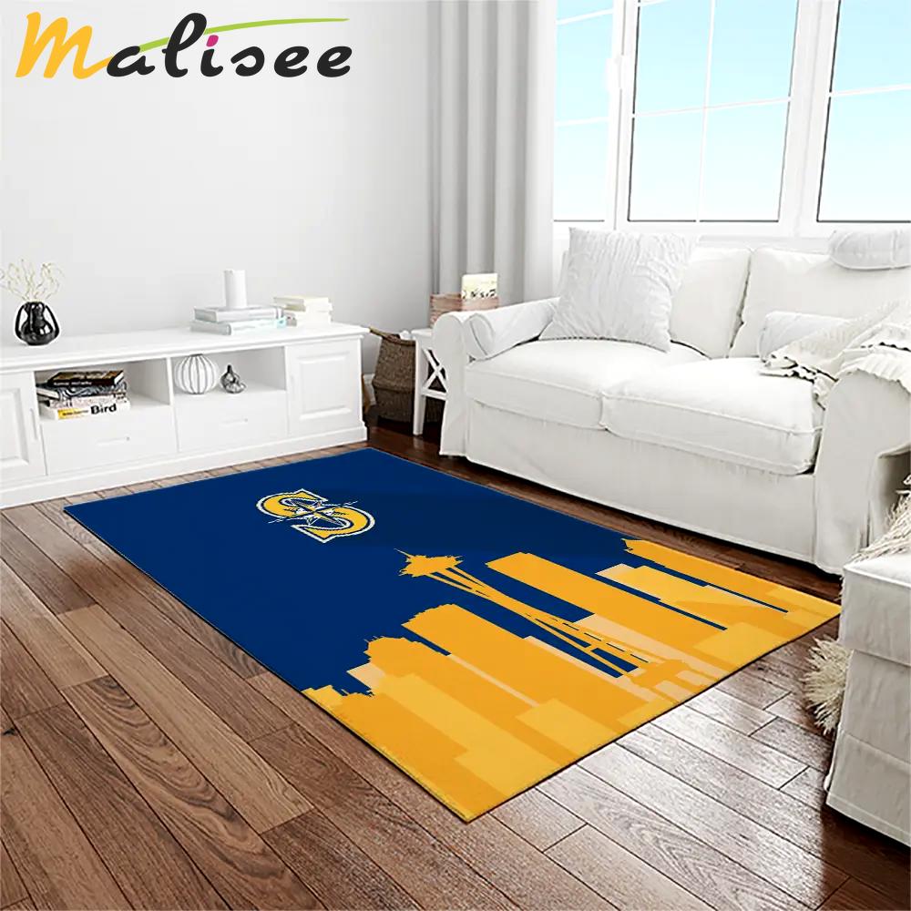 Mlb seattle mariners baseball team logo rectangle area rug sm67 Rectangle Rug