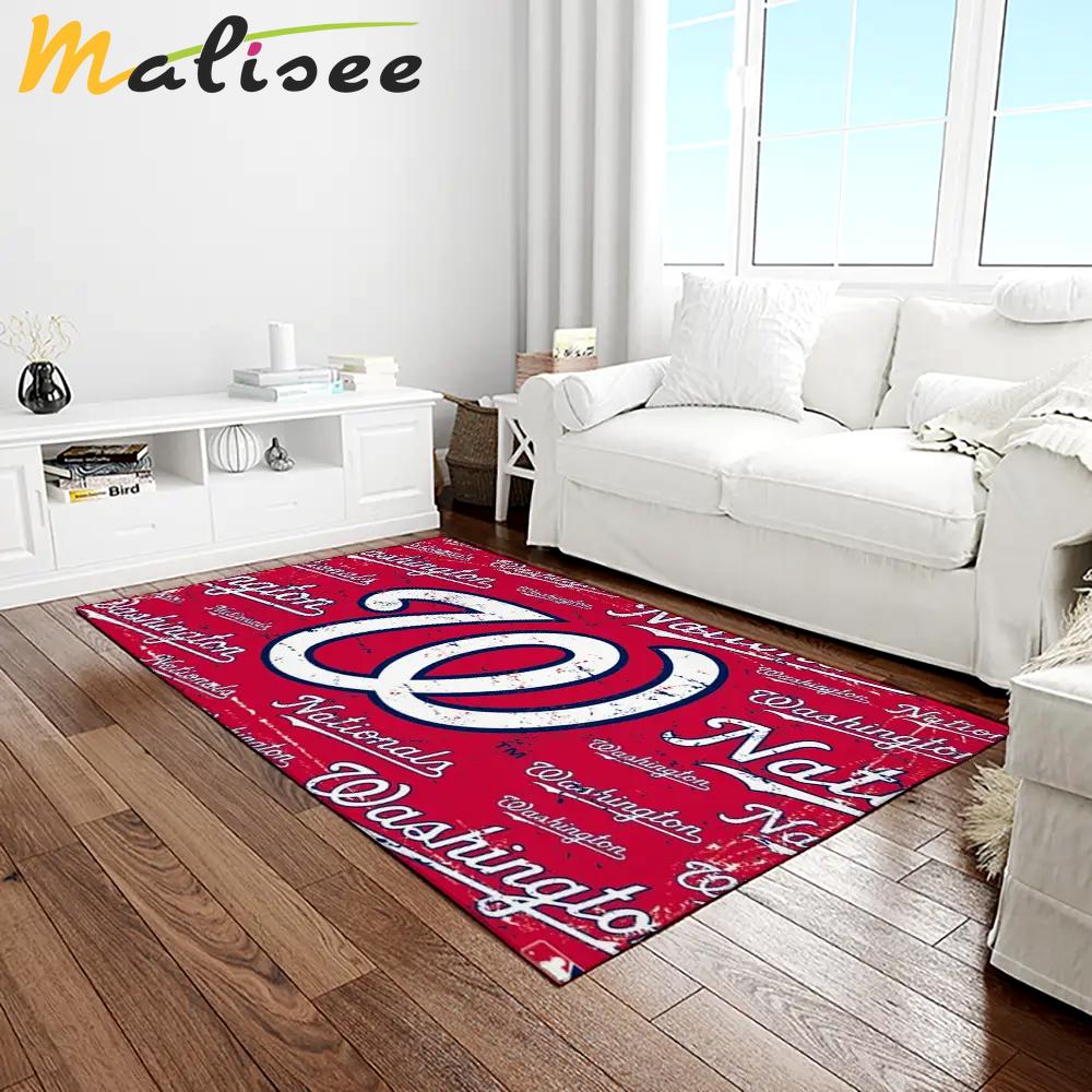 Mlb washington nationals baseball team logo rectangle area rug wn33 Rectangle Rug