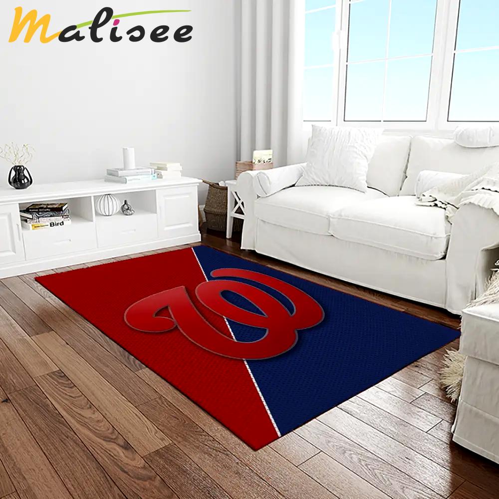 Mlb washington nationals baseball team logo rectangle area rug wn68 Rectangle Rug