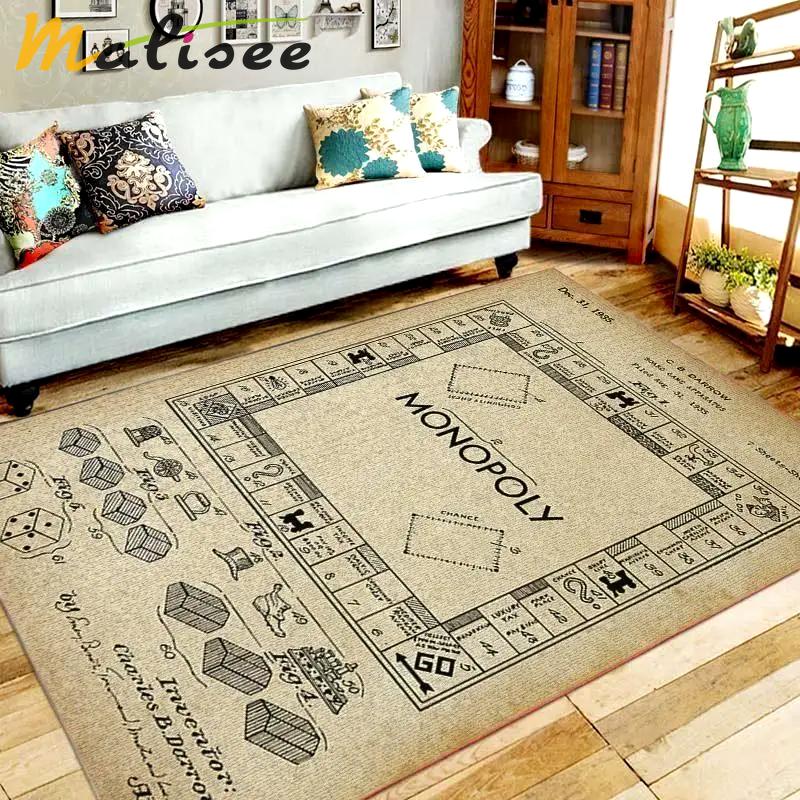 Monopoly area rugs board games carpet gamer bedroom living room rugs rug regtangle carpet floor decor home decor Rectangle Rug
