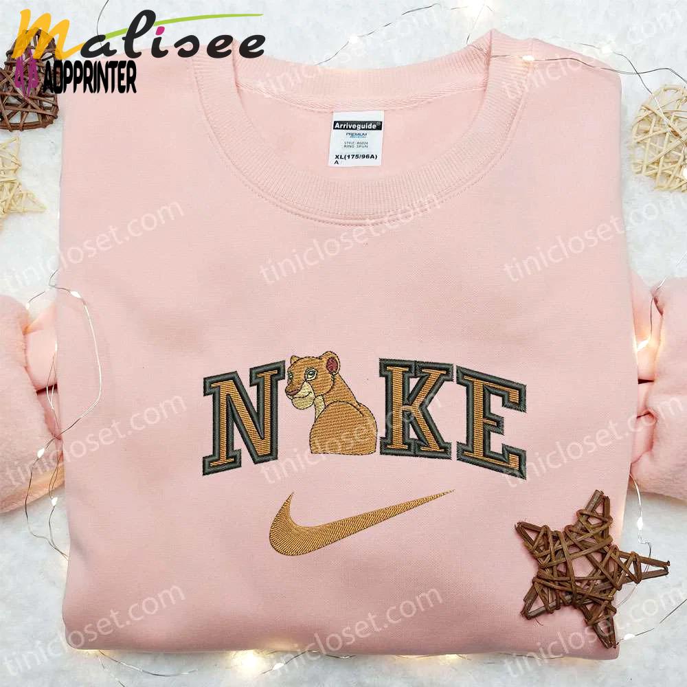 Nala x nike cartoon embroidered shirt: disney characters & nike inspired design Embroidered Shirt