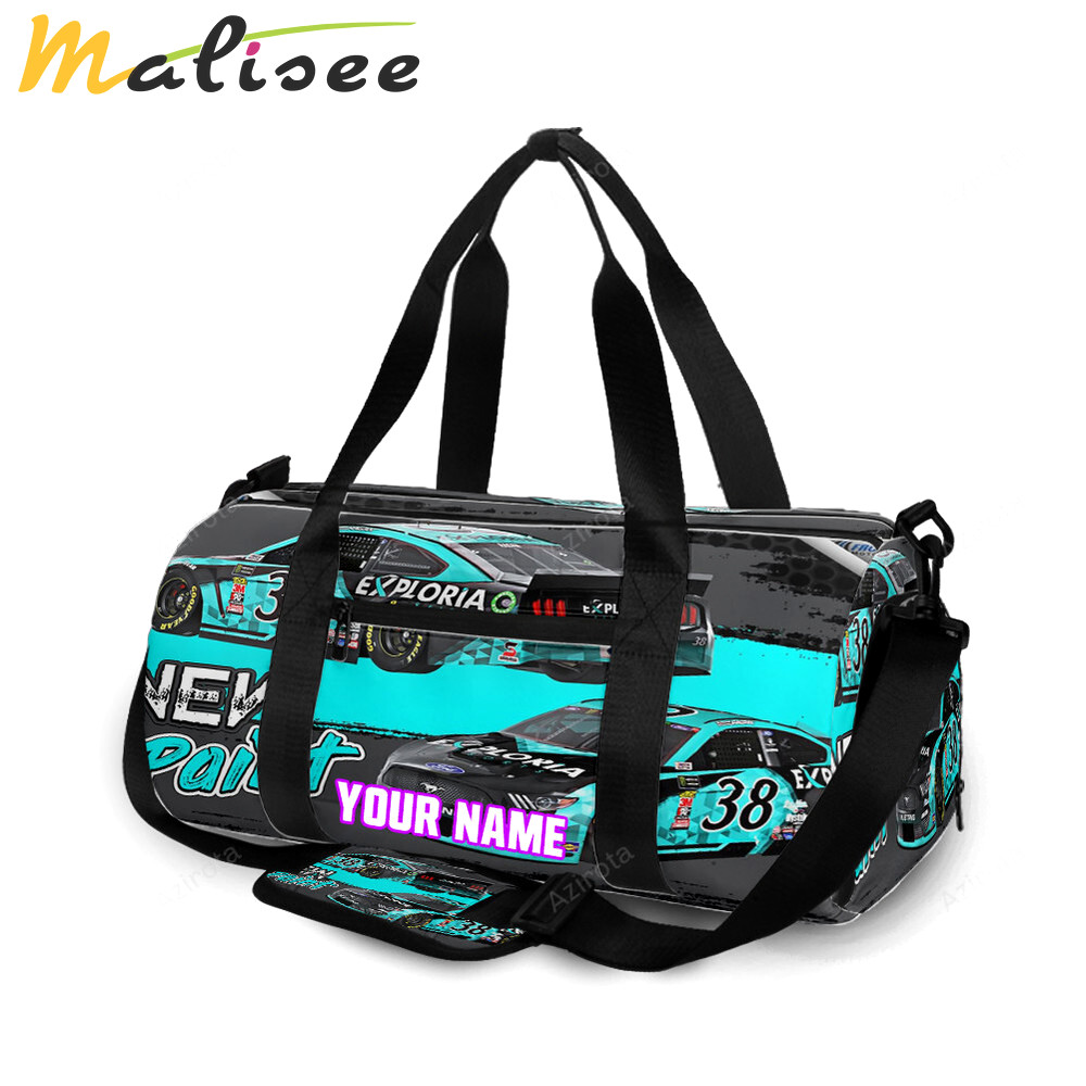 Nascar front row motor sports cars3 personalized name travel bag gym bag 223 Travel Bag
