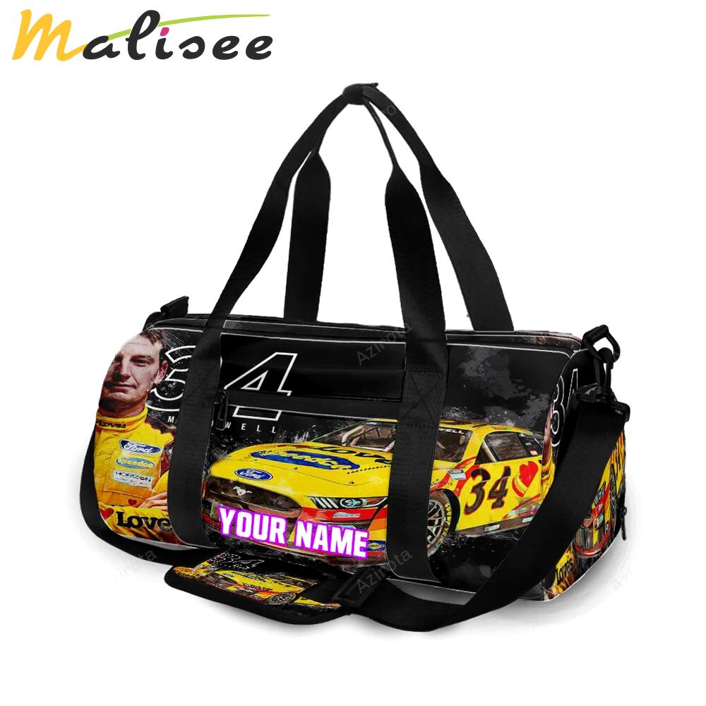 Nascar front row motor sports mc dowell1 personalized name travel bag gym bag 55 Travel Bag