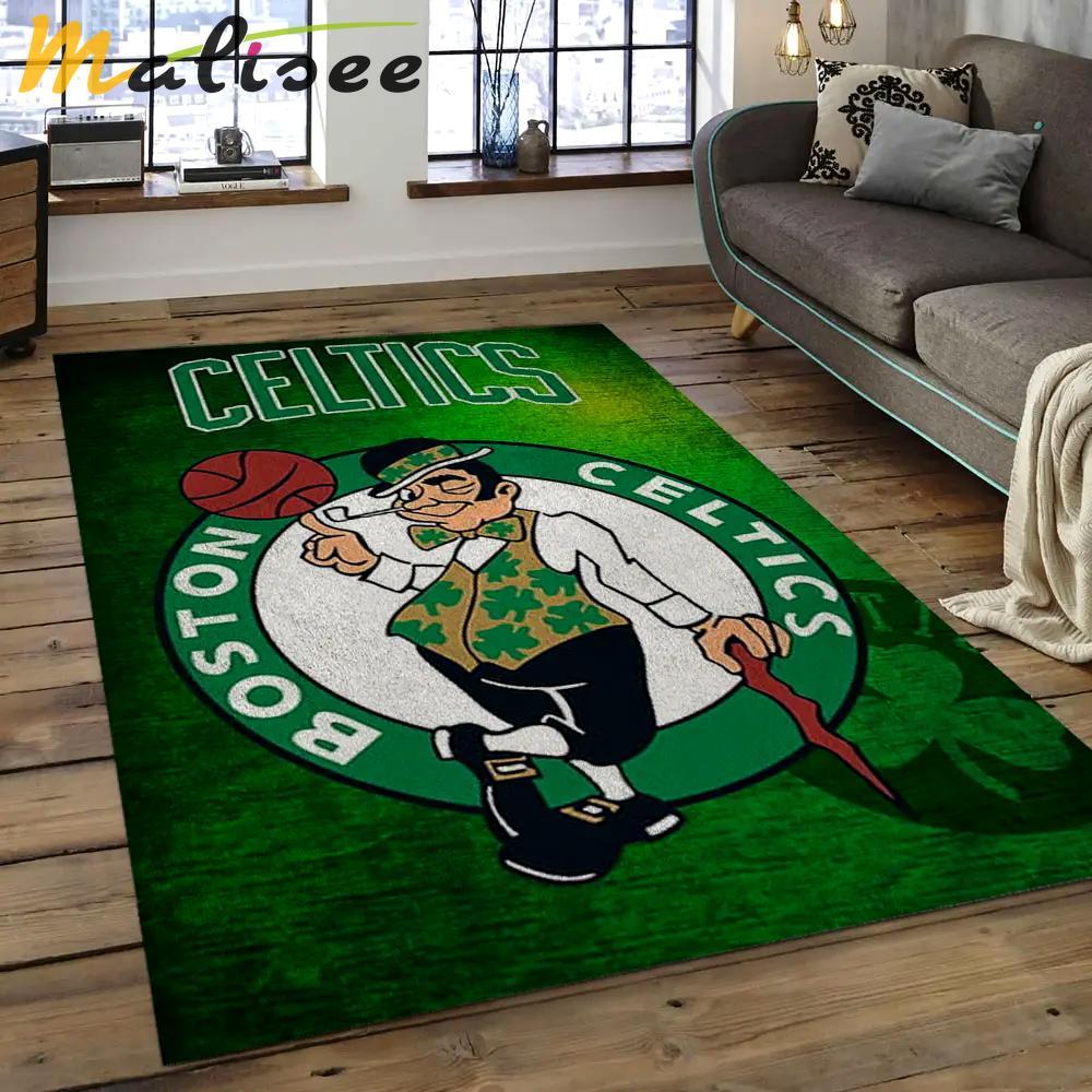 Nba boston celtics basketball legend team logo rectangle area bc24 Rectangle Rug