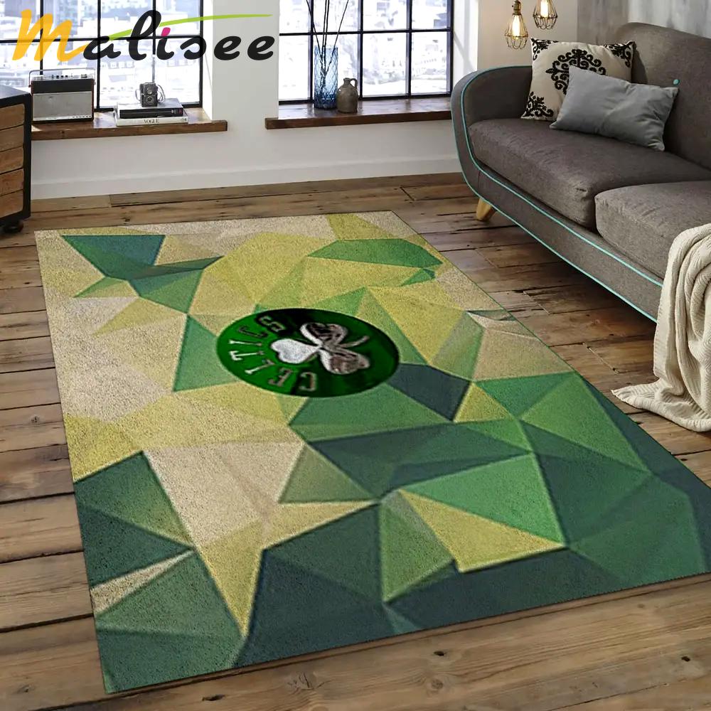 Nba boston celtics basketball legend team logo rectangle area bc25 Rectangle Rug
