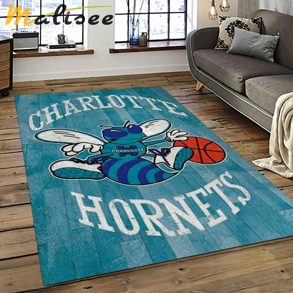 Nba charlotte hornets basketball team logo sport carpet area rug home decor best gift for friends ch84 Rectangle Rug