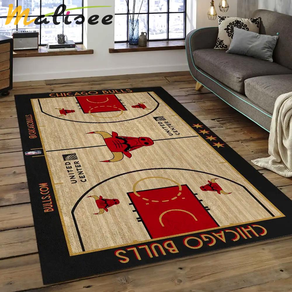 Nba chicago bulls basketball legend team logo rectangle area cb53 Rectangle Rug
