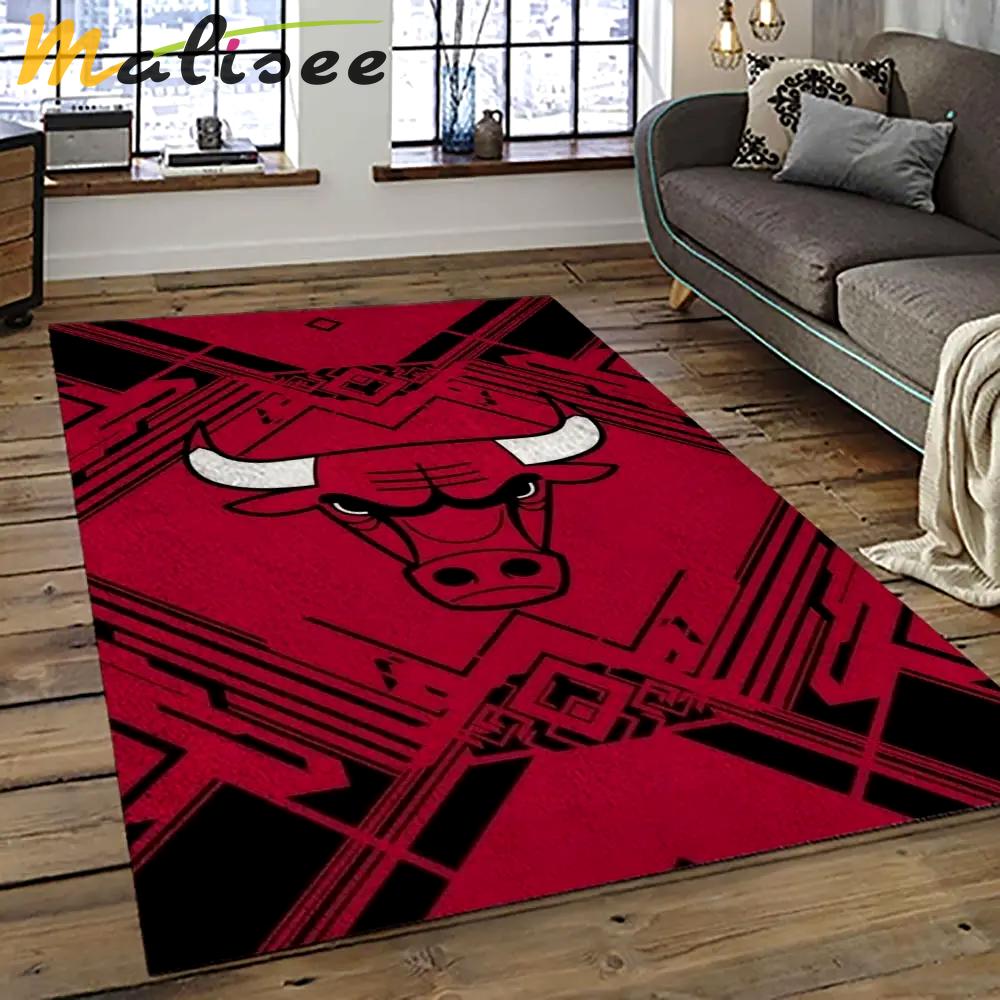 Nba chicago bulls basketball team logo sport carpet area rug home decor best gift for friends cb70 Rectangle Rug