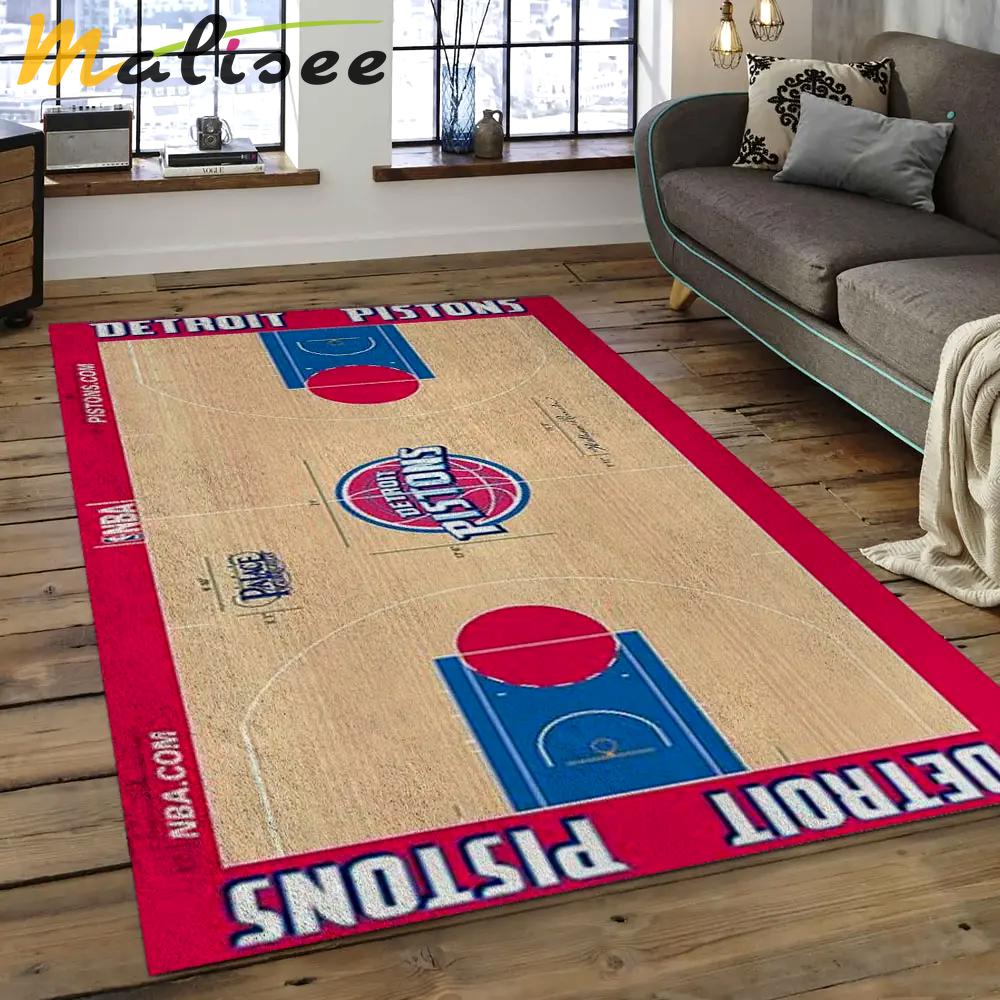 Nba detroit pistons basketball legend team logo rectangle area dp17 Rectangle Rug