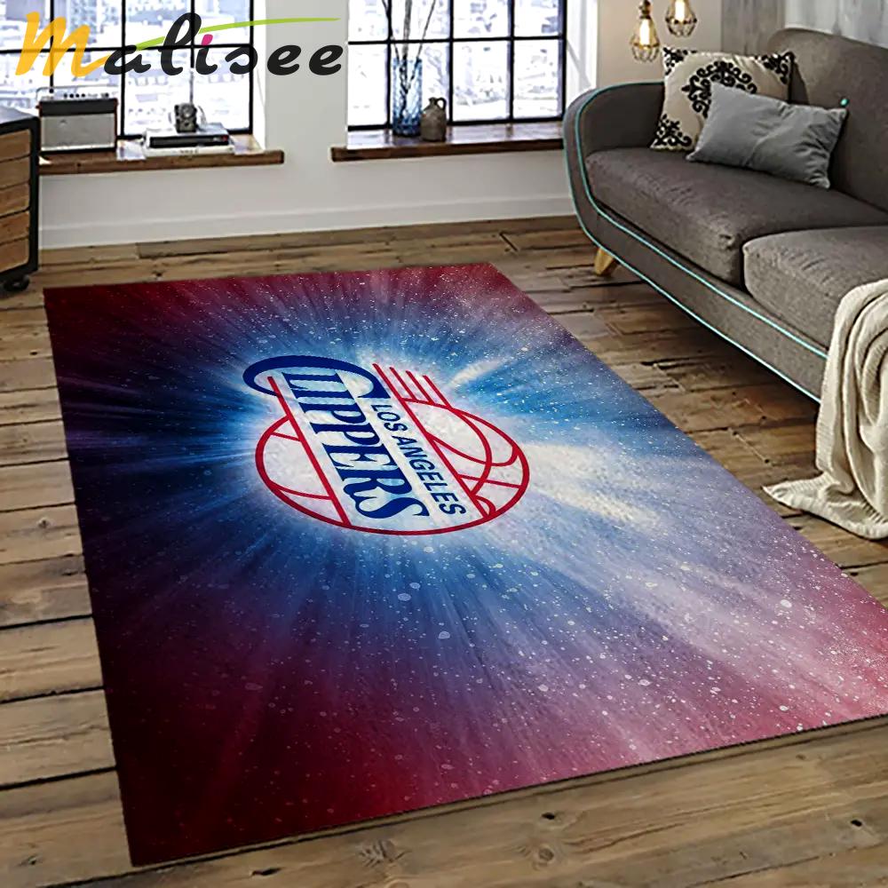 Nba los angeles clippers basketball team logo sport carpet rectangle area rug for living room lac23 Rectangle Rug