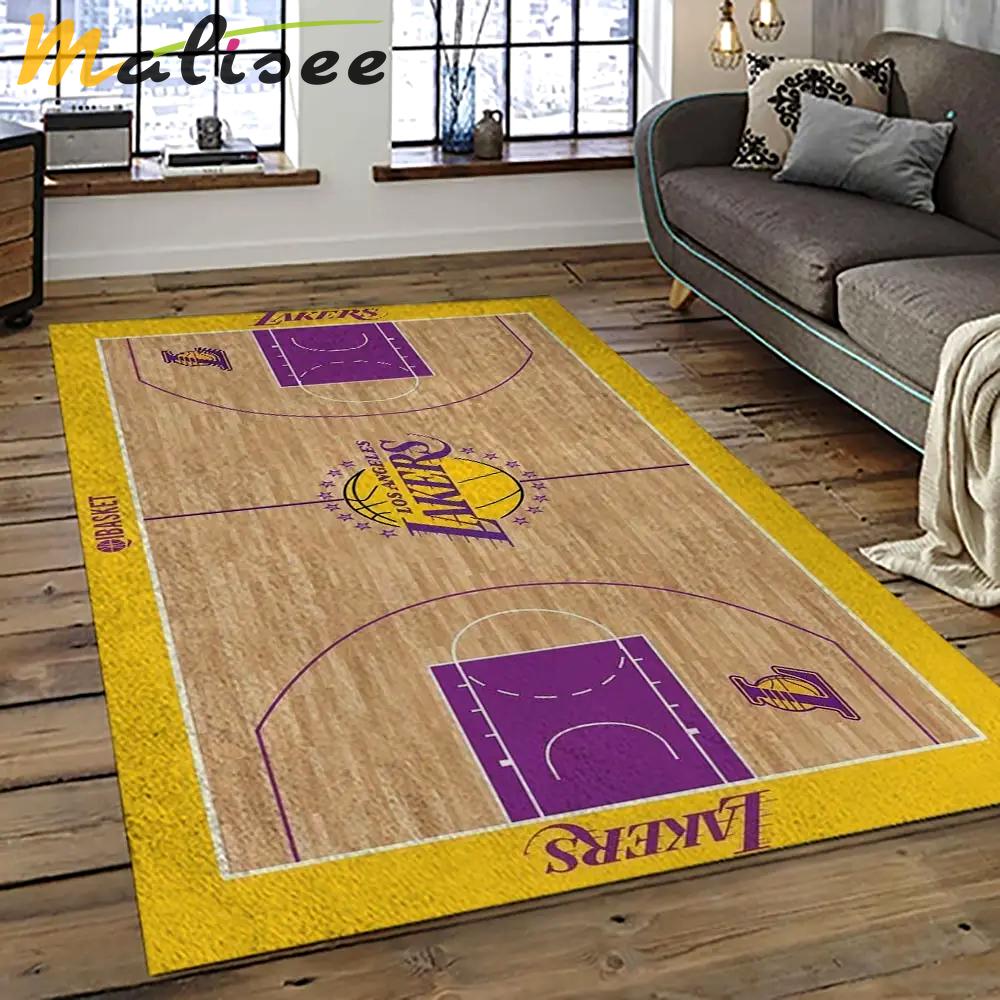 Nba los angeles lakers basketball team logo sport carpet area rug home decor best gift for friends lasl33 Rectangle Rug