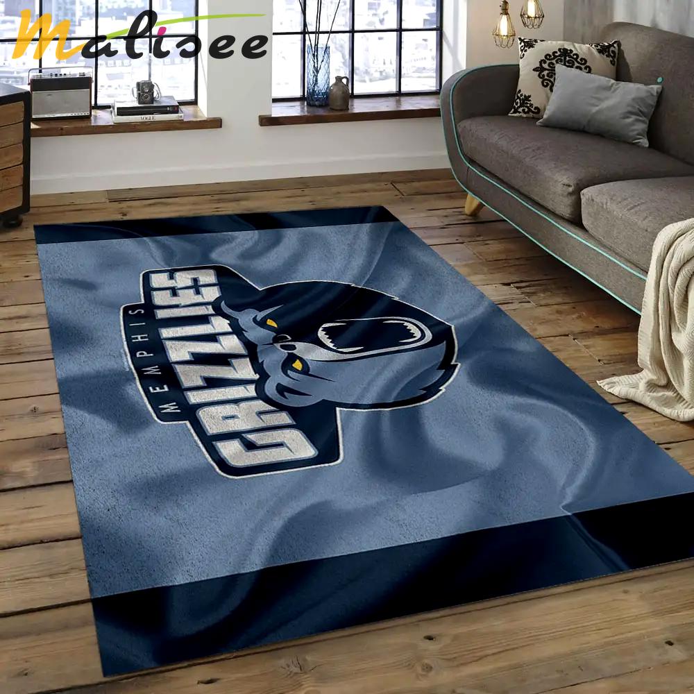 Nba memphis grizzlies basketball legend team logo rectangle area mg10 Rectangle Rug