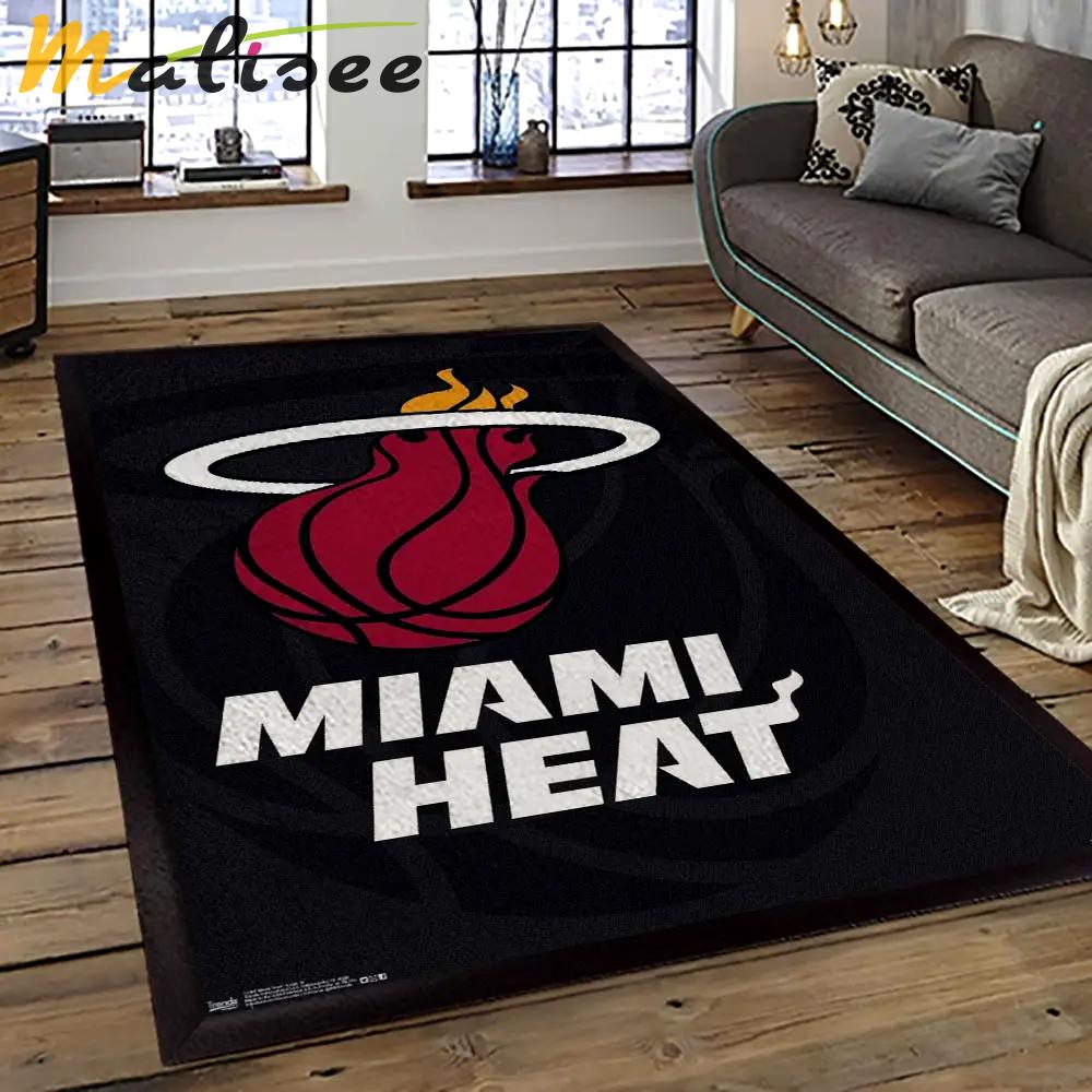 Nba miami heat basketball team logo sport carpet area rug home decor best gift for friends mh85 Rectangle Rug