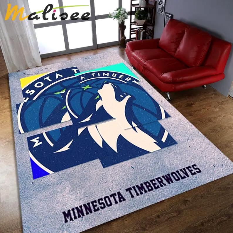 Nba minnesota timberwolves basketball living room rug home decor area rug Rectangle Rug