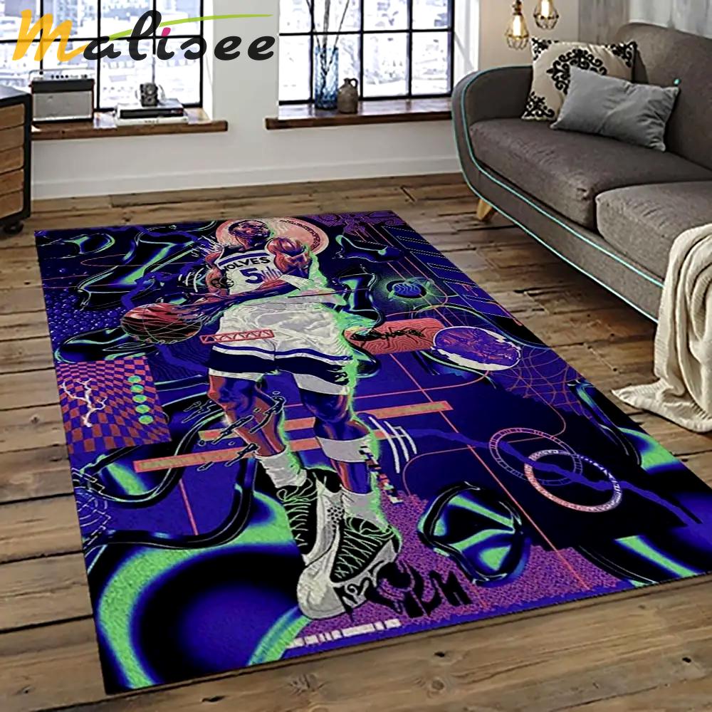 Nba minnesota timberwolves basketball team logo sport carpet area rug home decor best gift for friends mt53 Rectangle Rug