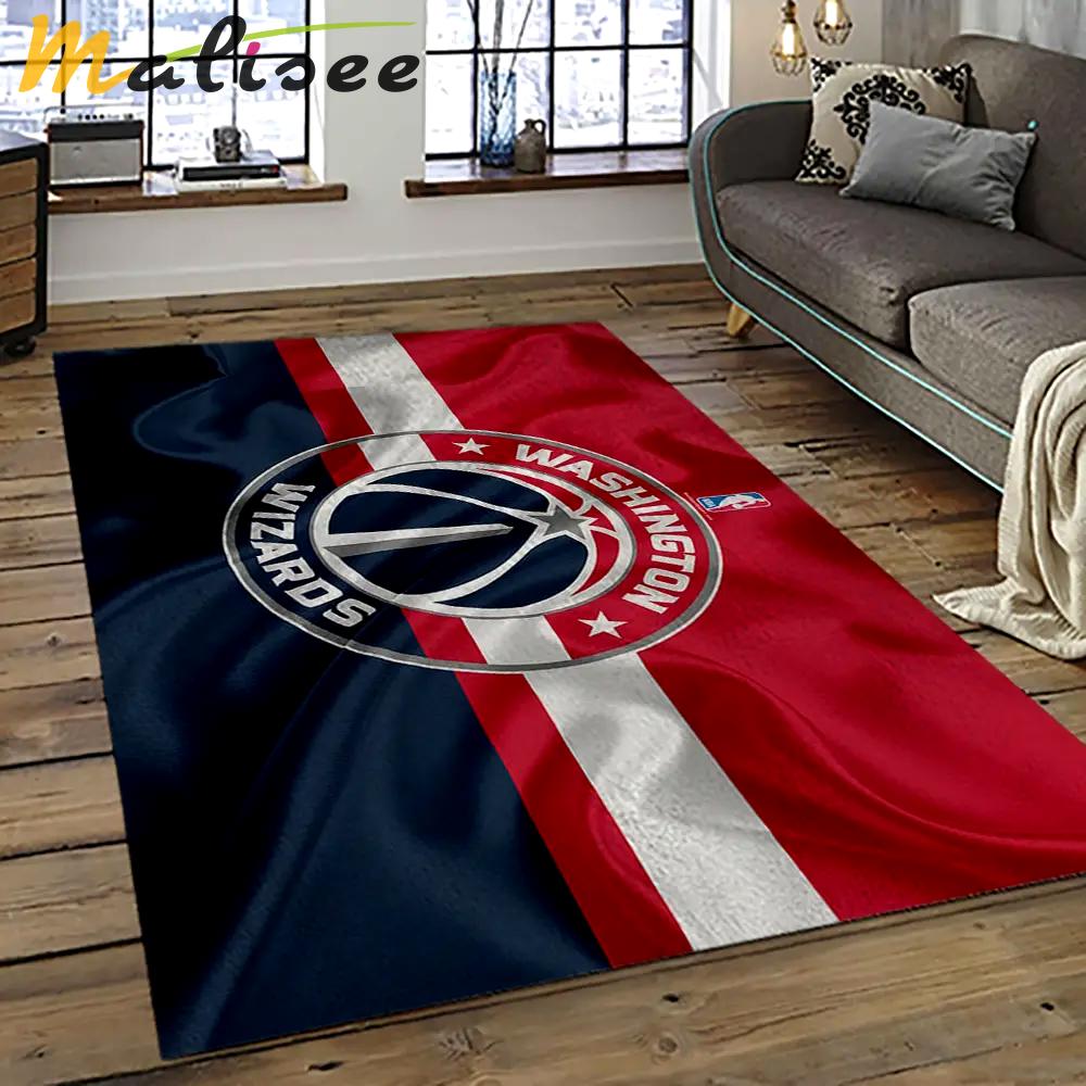Nba washington wizards basketball team logo sport carpet rectangle area rug for living room wsw16 Rectangle Rug