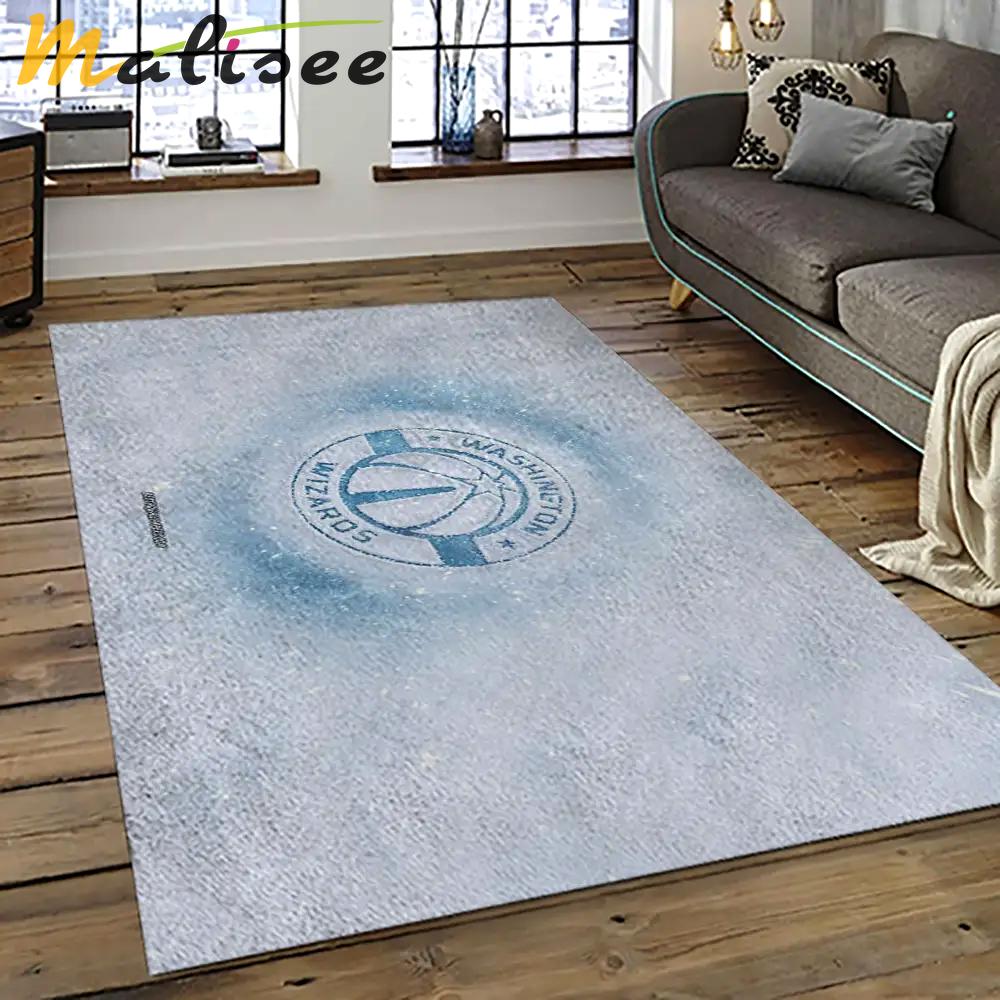 Nba washington wizards basketball team logo sport carpet rectangle area rug for living room wsw25 Rectangle Rug