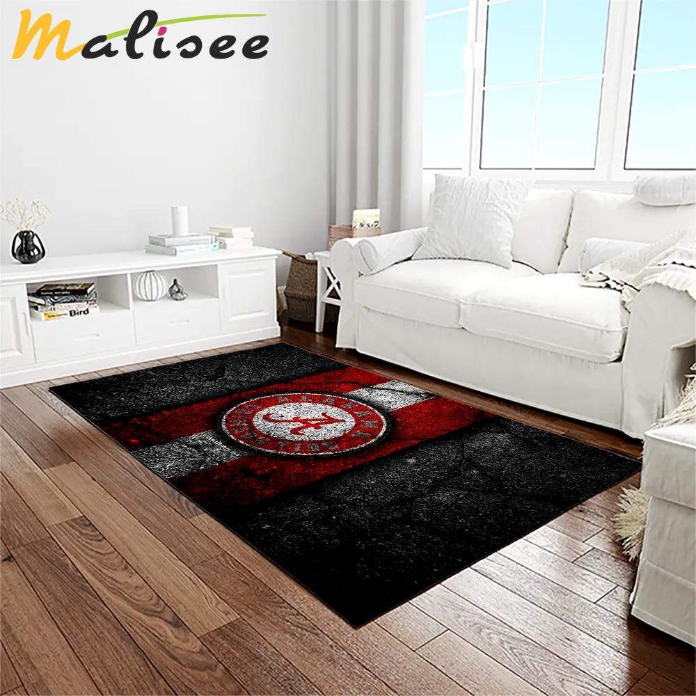 Ncaa alabama crimson tide college sport basketball and foolball team logo rectangle area rug act21 Rectangle Rug