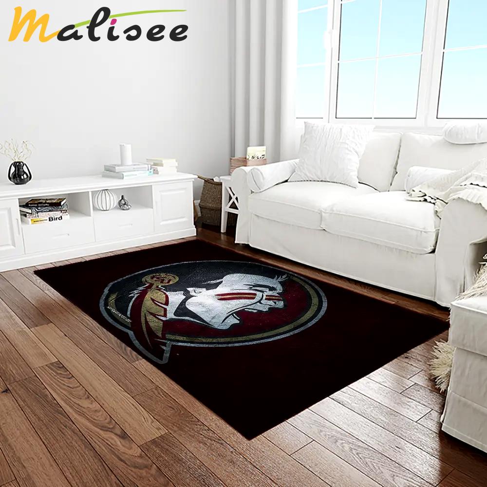 Ncaa florida state seminoles sport basketball and foolball team logo rectangle area rug fss02 Rectangle Rug