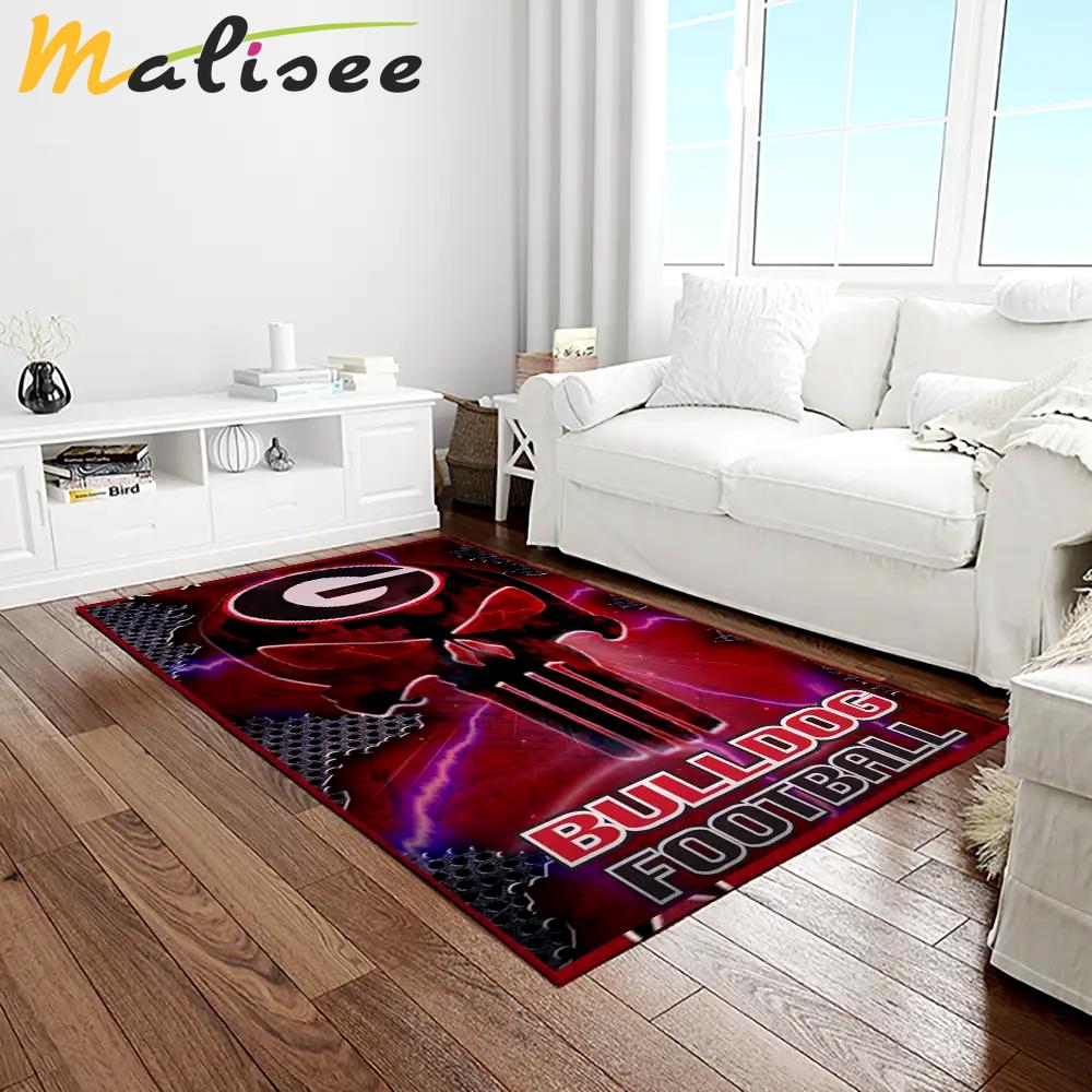Ncaa georgia bulldogs college sport basketball and foolball team logo rectangle area rug gbs42 Rectangle Rug