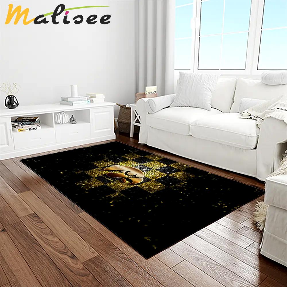 Ncaa iowa hawkeyes college sport basketball and foolball team logo rectangle area rug iwh65 Rectangle Rug