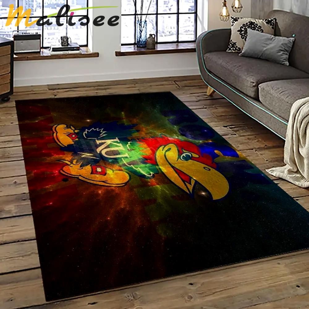 Ncaa kansas jayhawks football team logo sport carpet area rug home decor best gift for friends ksjk30 Rectangle Rug