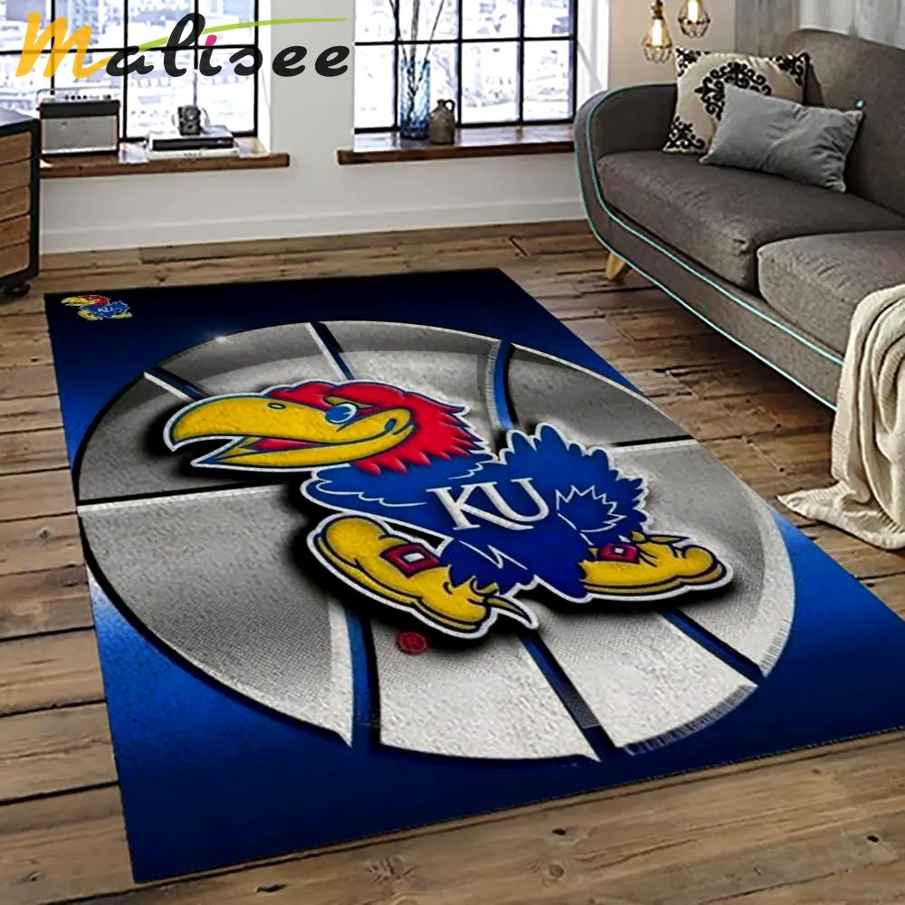 Ncaa kansas jayhawks football team logo sport carpet area rug home decor best gift for friends ksjk40 Rectangle Rug