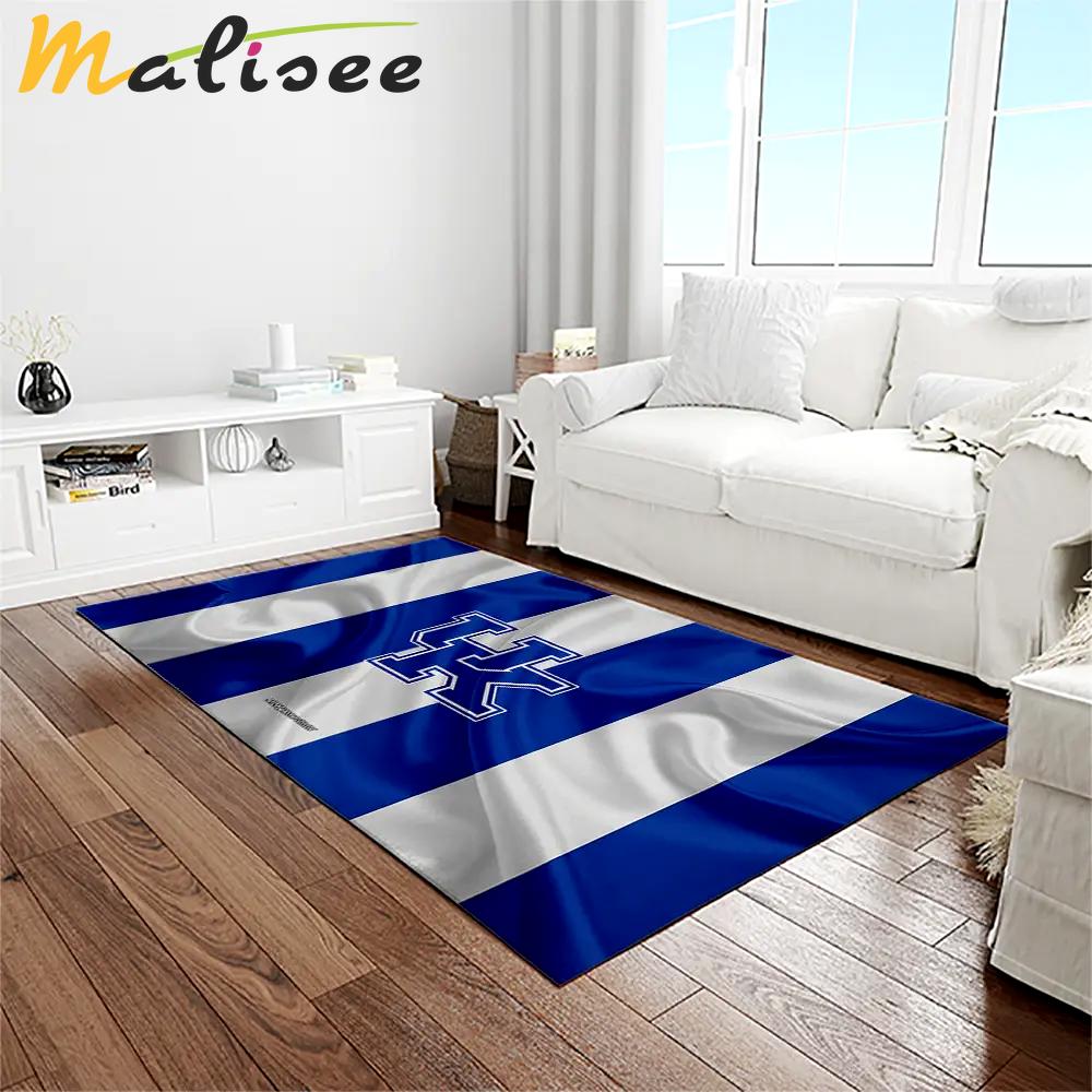Ncaa kentucky wildcats college sport basketball and foolball team logo rectangle area rug ktw19 Rectangle Rug