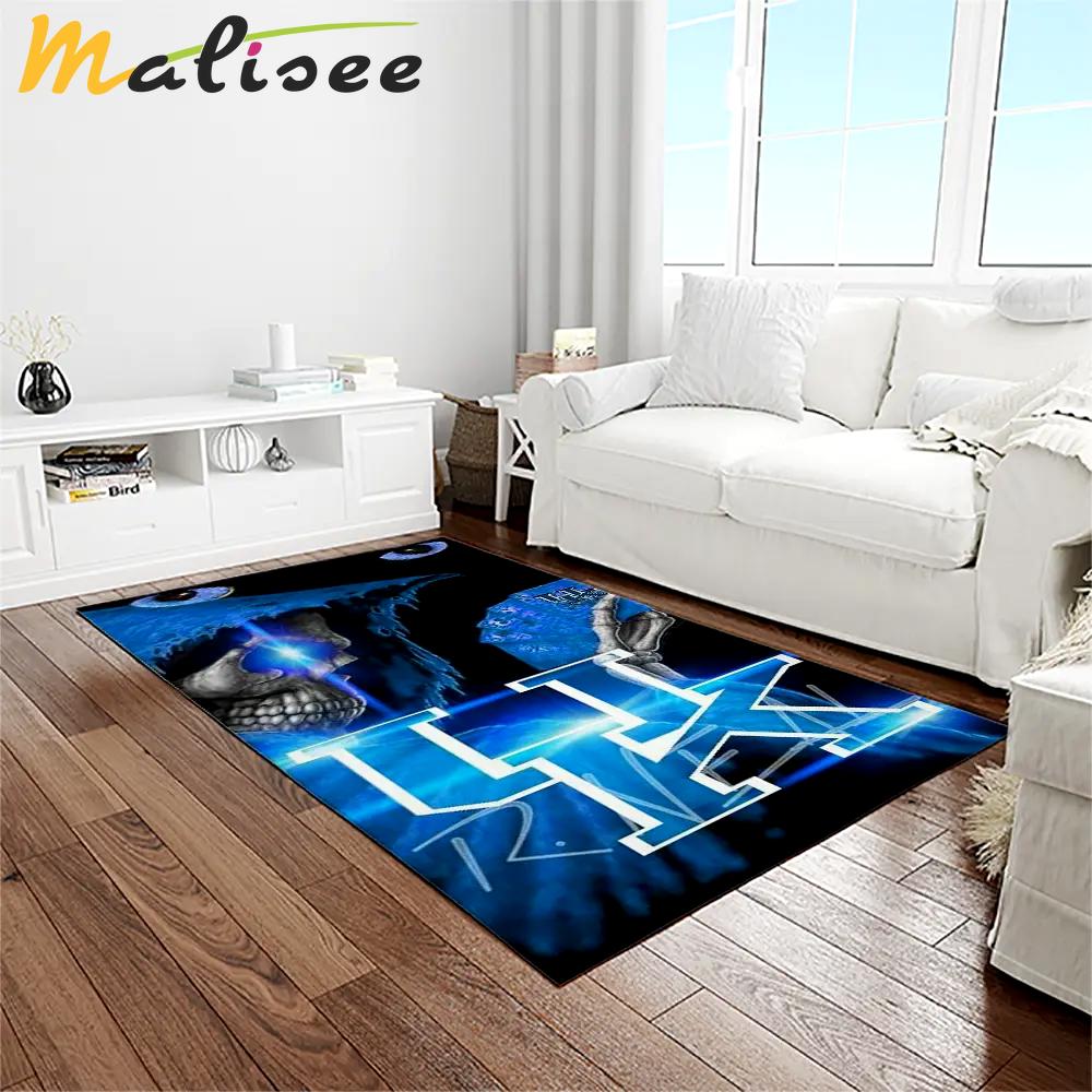 Ncaa kentucky wildcats college sport basketball and foolball team logo rectangle area rug ktw28 Rectangle Rug