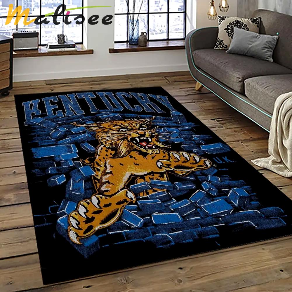Ncaa kentucky wildcats football team logo sport carpet area rug home decor best gift for friends ktwc3 Rectangle Rug