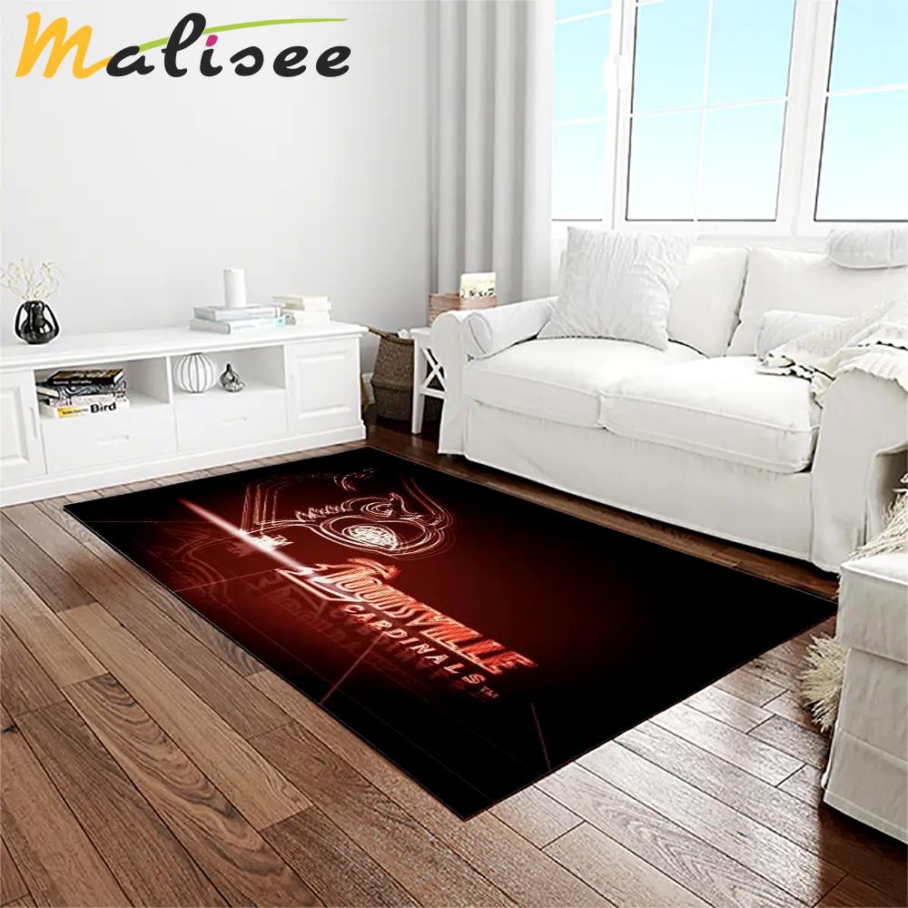 Ncaa louisville cardinals college sport basketball and foolball team logo rectangle area rug lics35 Rectangle Rug