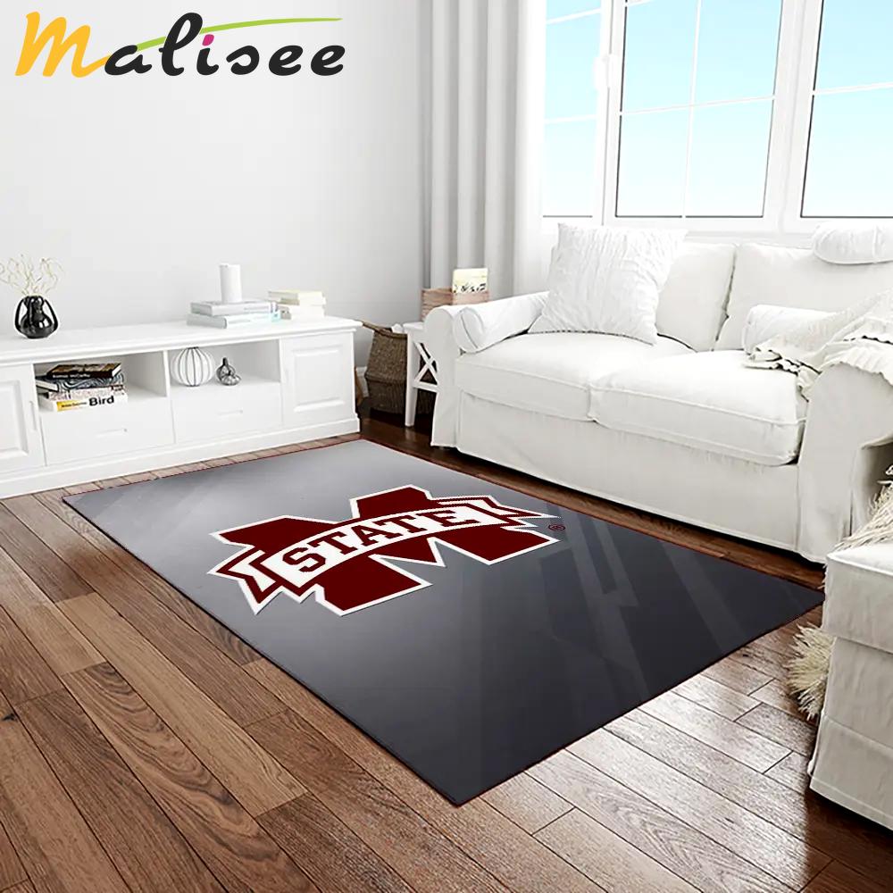 Ncaa mississippi state bulldogs college sport basketball and foolball team logo rectangle area rug msb53 Rectangle Rug