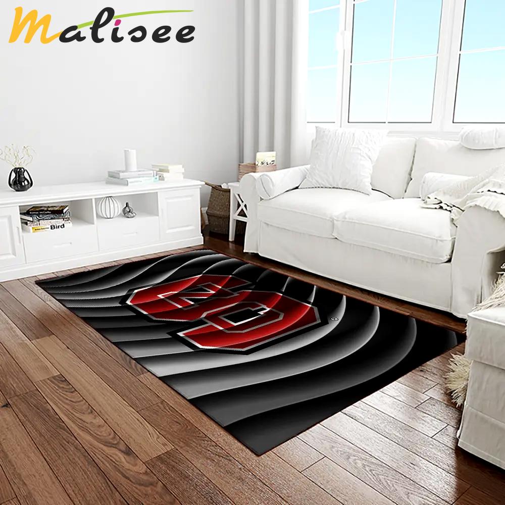 Ncaa nc state wolfpack sport basketball and foolball team logo rectangle area rug ncsw14 Rectangle Rug