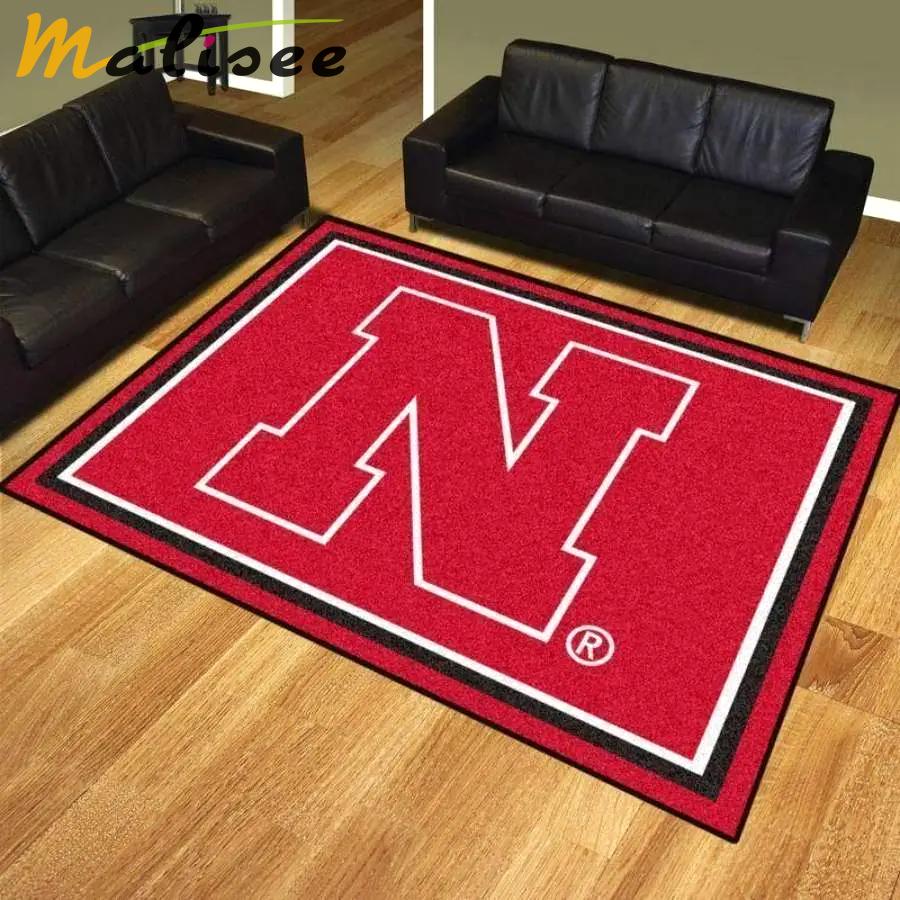 Ncaa nebraska cornhuskers team logo carpet home decor area rug living room Rectangle Rug