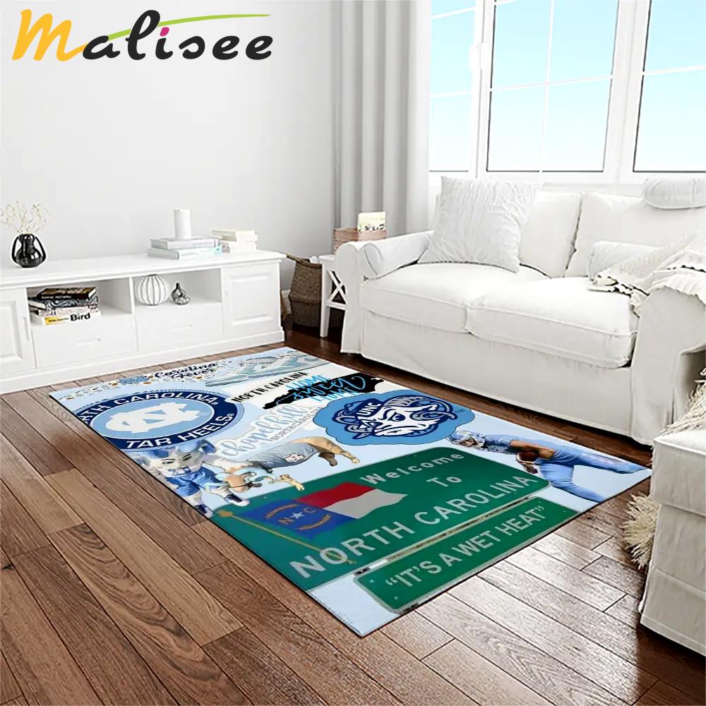 Ncaa north carolina tar heels college sport basketball and foolball team logo rectangle area rug ncth41 Rectangle Rug