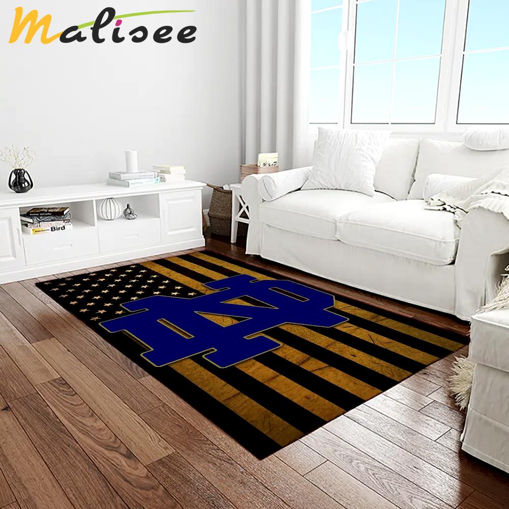 Ncaa notre dame fighting sport basketball and foolball team logo rectangle area rug ndf22 Rectangle Rug