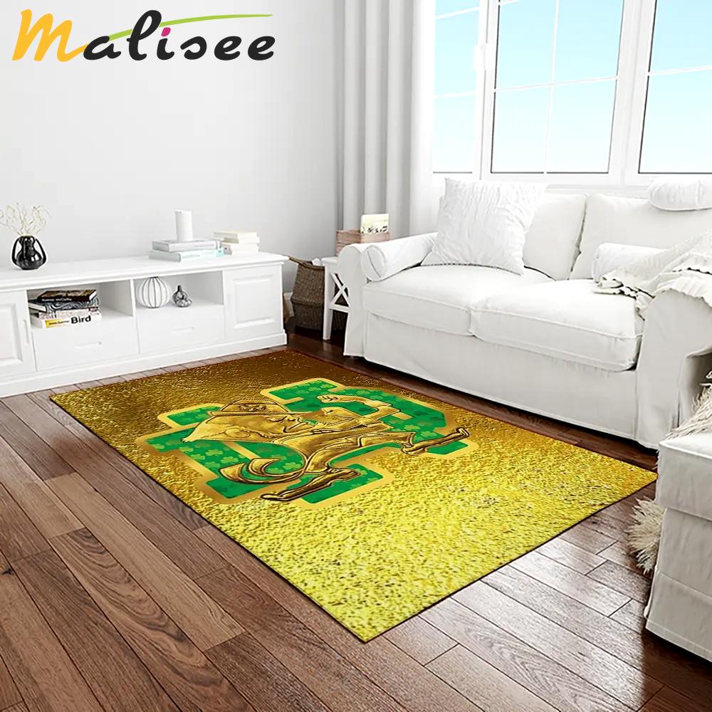 Ncaa notre dame fighting sport basketball and foolball team logo rectangle area rug ndf30 Rectangle Rug