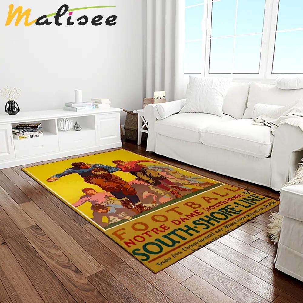 Ncaa notre dame fighting sport basketball and foolball team logo rectangle area rug ndf40 Rectangle Rug