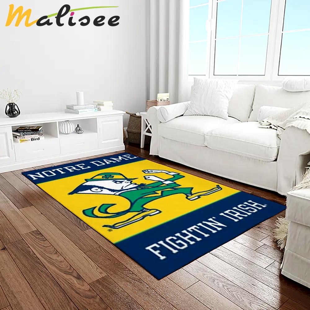 Ncaa notre dame fighting sport basketball and foolball team logo rectangle area rug ndf53 Rectangle Rug