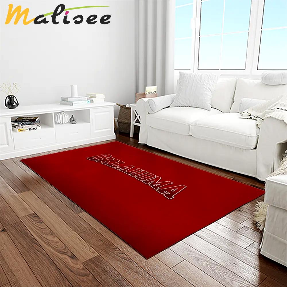Ncaa oklahoma sooners sport basketball and foolball team logo rectangle area rug os84 Rectangle Rug
