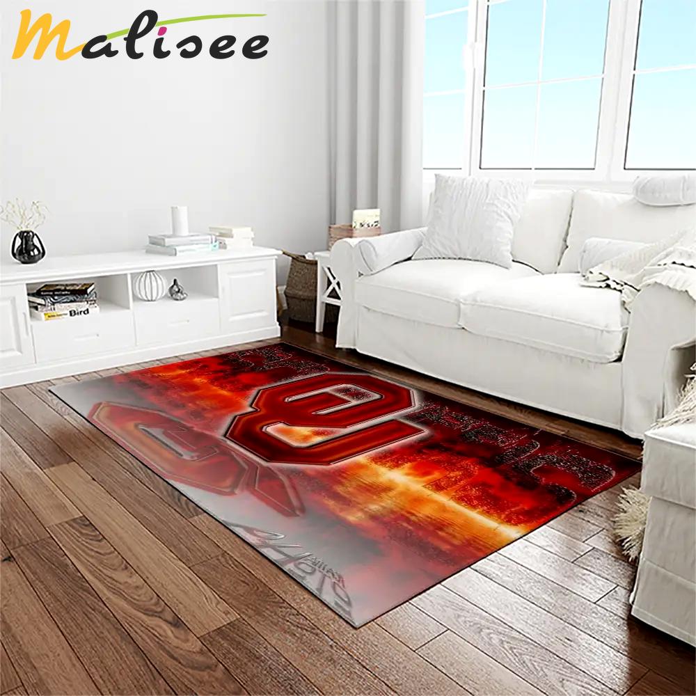 Ncaa oklahoma sooners sport basketball and foolball team logo rectangle area rug os89 Rectangle Rug