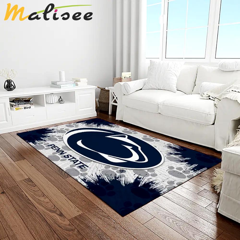 Ncaa penn state nittany lions college sport basketball and foolball team logo rectangle area rug psnl33 Rectangle Rug