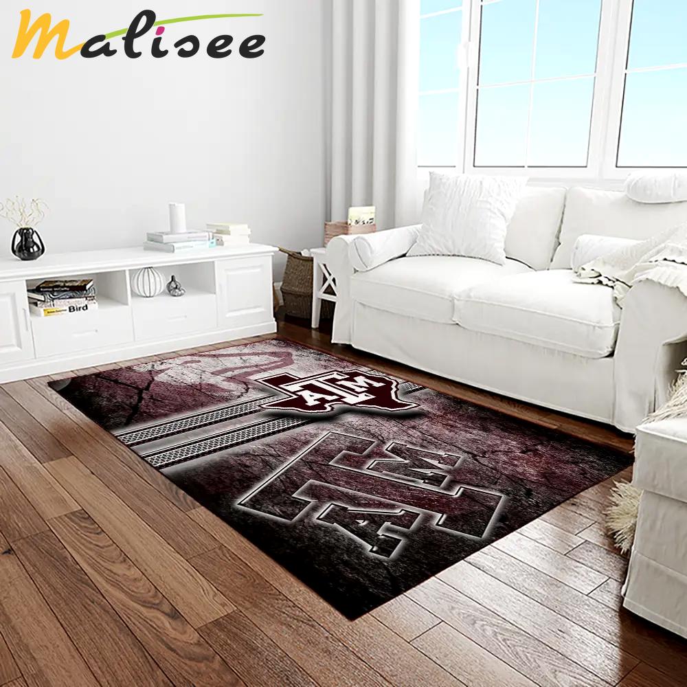 Ncaa texas a&m aggies college sport basketball and foolball team logo rectangle area rug tama10 Rectangle Rug