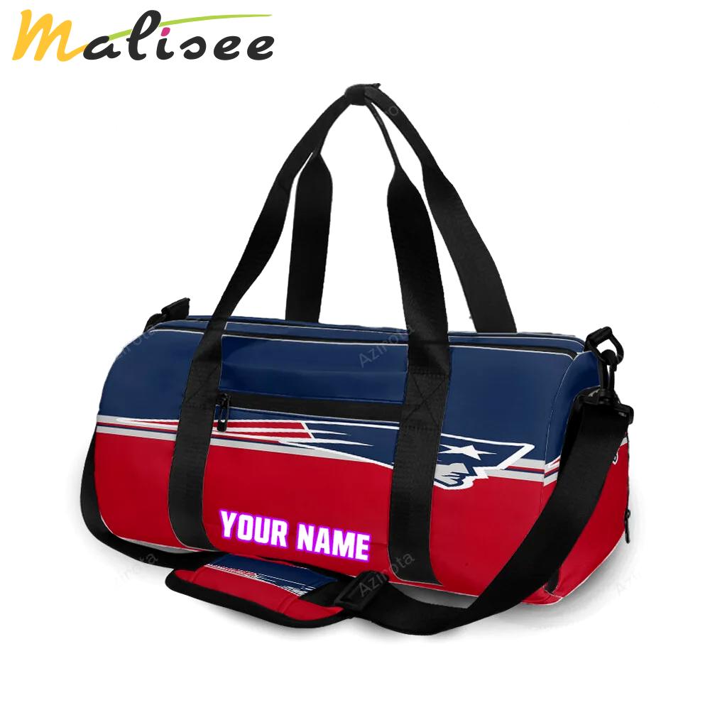 New england patriots red blue1 personalized name travel bag gym bag 2068 Travel Bag