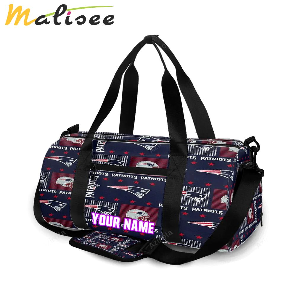 New england patriots1 personalized name travel bag gym bag 1376 Travel Bag