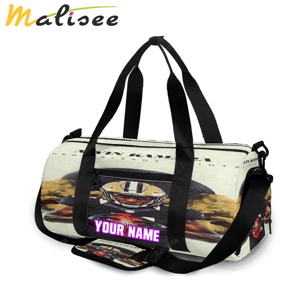 New orleans saints alvin kamara2 personalized name travel bag gym bag 1314 Travel Bag