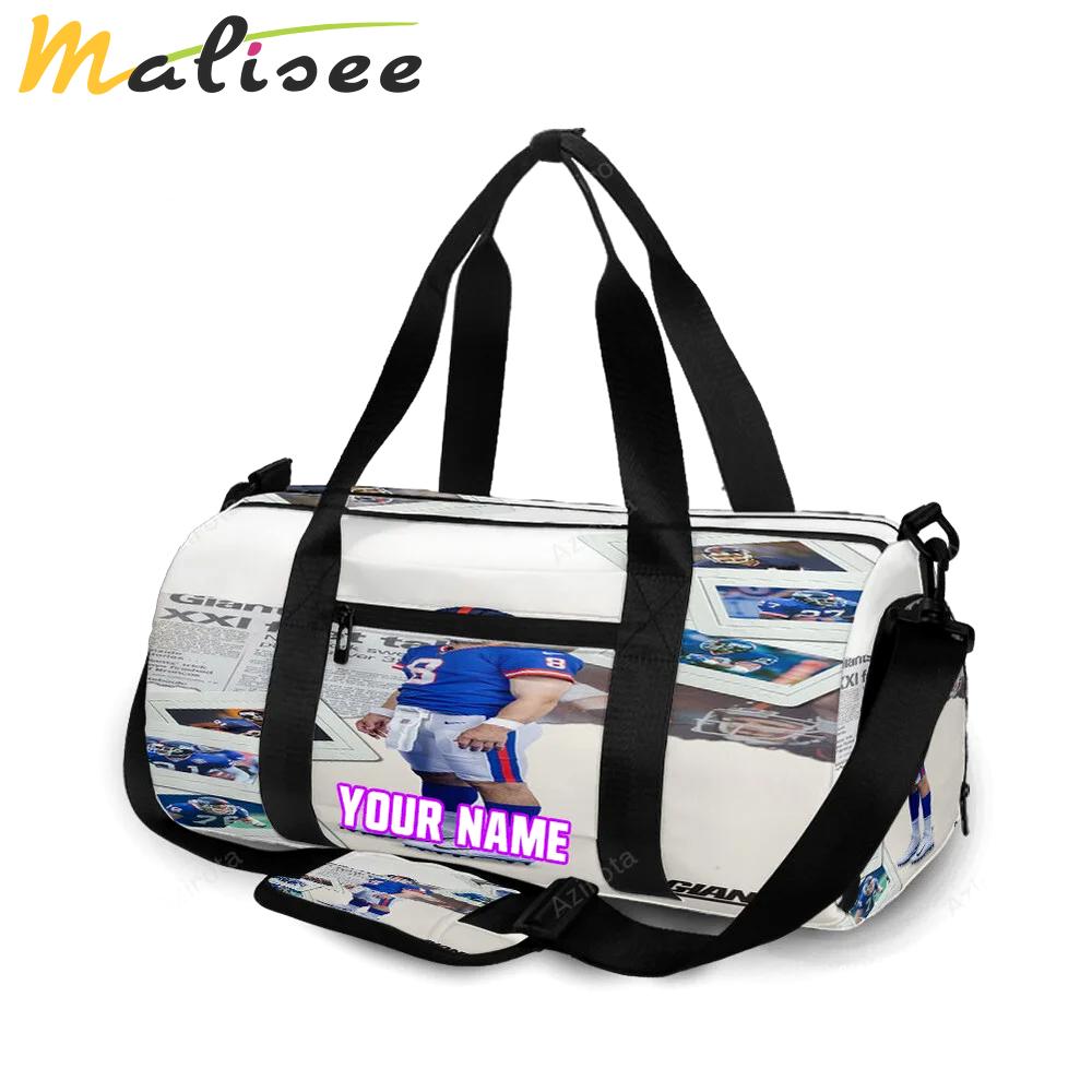 New york giants daniel jones3 personalized name travel bag gym bag 1386 Travel Bag